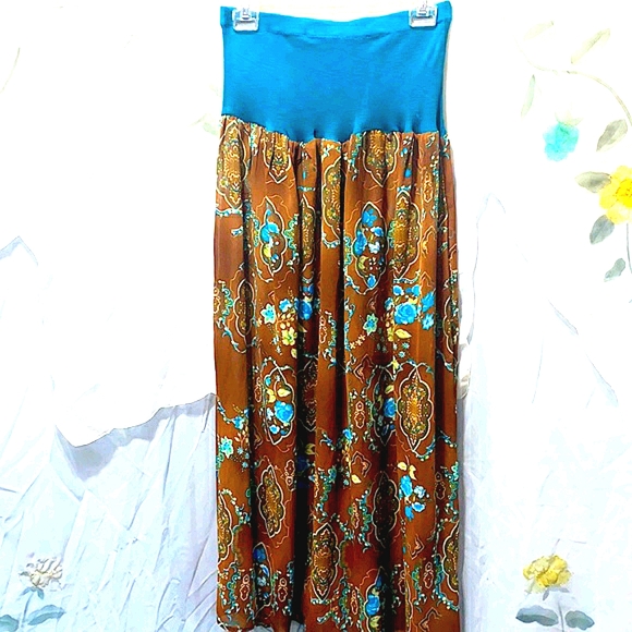 BOHO/SHABBY-CHIC MAXI FLORAL SKT SZ M - Picture 3 of 10